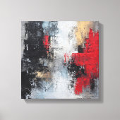 Moody Deep Sea | Dramatic Expressionist Wave Canva Canvas Afdruk (Voorkant)