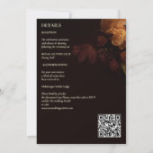 Moody donker  bloemenbruiloft alles in één kaart (Achterkant)