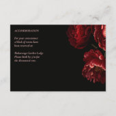 Moody donker  bloemenbruiloft details informatiekaartje (Achterkant)