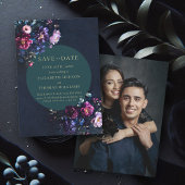 Moody Donker Elegant Bloemen Jewel Tone Foto Bruil Save The Date