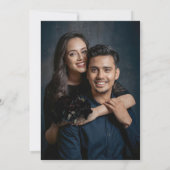 Moody Donker Elegant Romantisch Bloemen Ovaal Brui Save The Date (Achterkant)