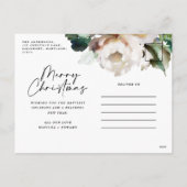 Moody donkere bloemen moderne elegante kerstvakant feestdagenkaart (Achterkant)