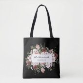 Moody Dusty Roos Bloemen Bruidsmeisje Tote Bag (Voorkant)