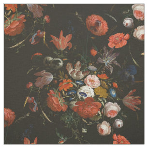 Moody Dutch Floral Fabric Stof