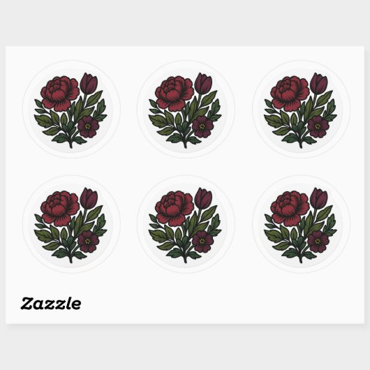 Moody Dutch Floral Sticker (Vel)