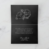 Moody Elegance Gothic Floral Waterverf Wedding the Bedankkaart (Binnen)