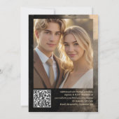 Moody Elegance Wedding Invitation Sjabloon digitaa Kaart (Achterkant)