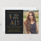 MOODY ELEGANT FLORAL FOTO AFSTUDEREN AANKONDIGING (Voorkant)