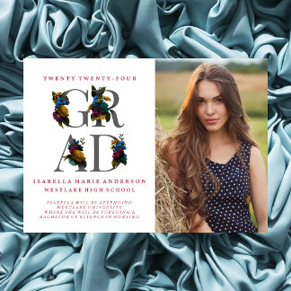 MOODY ELEGANT FLORAL FOTO AFSTUDEREN AANKONDIGING
