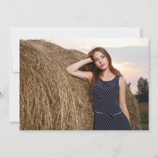 MOODY ELEGANT FLORAL FOTO AFSTUDEREN AANKONDIGING (Achterkant)