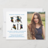 MOODY ELEGANT FLORAL FOTO AFSTUDEREN AANKONDIGING (Voorkant)