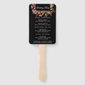 Moody Elegant Herfst Bloemen Handwaaier (Achterkant)