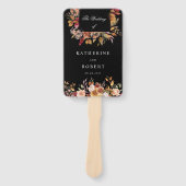 Moody Elegant Herfst Bloemen Handwaaier (Voorkant)