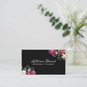 Moody & Elegant Waterverf Bloemenarrangement Visitekaartje (Staand voorkant)