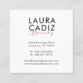 Moody & Elegant Waterverf Bloemenarrangement Zwart Vierkante Visitekaartje (Achterkant)