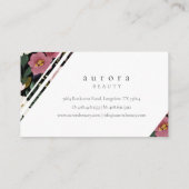 Moody & Elegant Waterverf Floral Arrangement Visitekaartje (Achterkant)