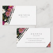 Moody & Elegant Waterverf Floral Arrangement Visitekaartje (Voorkant / Achterkant)