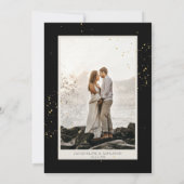 Moody Elegant Waterverf Flowers Black Blush Pink Kaart (Achterkant)