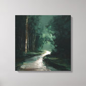 Moody Emerald Forest Path Oil Painting Canvas Art (Voorkant)