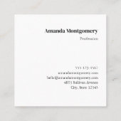 Moody en mooie Natuur Landschap Vierkante Visitekaartje (Achterkant)