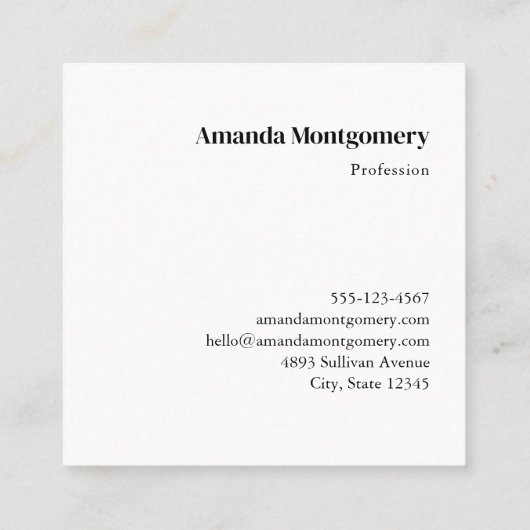 Moody en mooie Natuur Landschap Vierkante Visitekaartje (Achterkant)