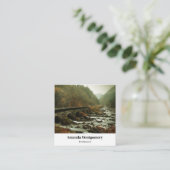 Moody en mooie Natuur Landschap Vierkante Visitekaartje (Staand voorkant)