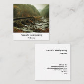 Moody en mooie Natuur Landschap Vierkante Visitekaartje (Voorkant / Achterkant)