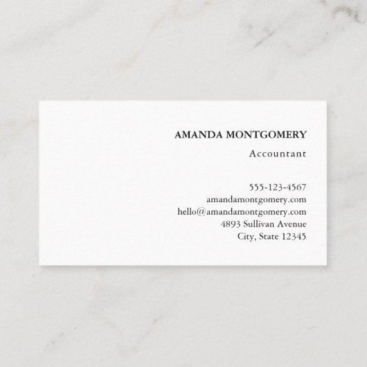 Moody en mooie Natuur Landschap Visitekaartje (Achterkant)