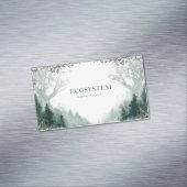 Moody en mystiek betoverd bos magnetisch visitekaartje (Voorbeeld)