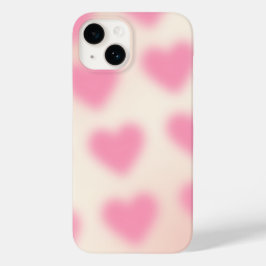 Moody esthetisch roze hart Case-Mate iPhone 14 hoesje