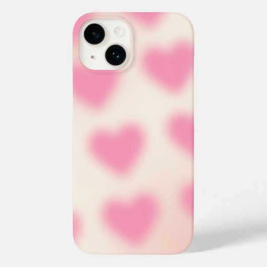 Moody esthetisch roze hart Case-Mate iPhone case (Achterkant)