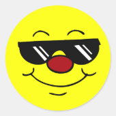 Moody Face Grumpey Ronde Sticker (Voorkant)