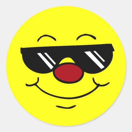 Moody Face Grumpey Ronde Sticker (Voorkant)