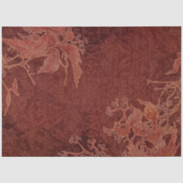 Moody Fall Leaves Dark Terracotta Red Burgundy Art Tissuepapier