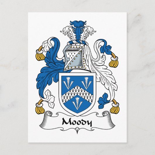 Moody Family Crest Briefkaart (Voorkant)