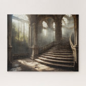 Moody Fantasy Verlaten Chateau Grand Staircase Legpuzzel (Horizontaal)