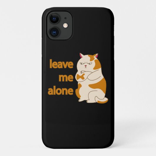 Moody fat cat leave me alone Case-Mate iPhone case (Achterkant)