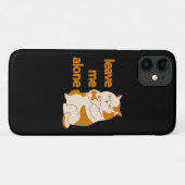 Moody fat cat leave me alone Case-Mate iPhone case (Achterkant (horizontaal))