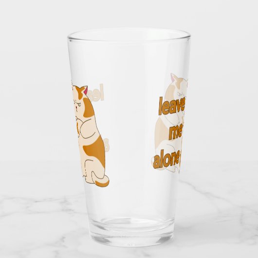Moody fat cat leave me alone  glas (Rechts)