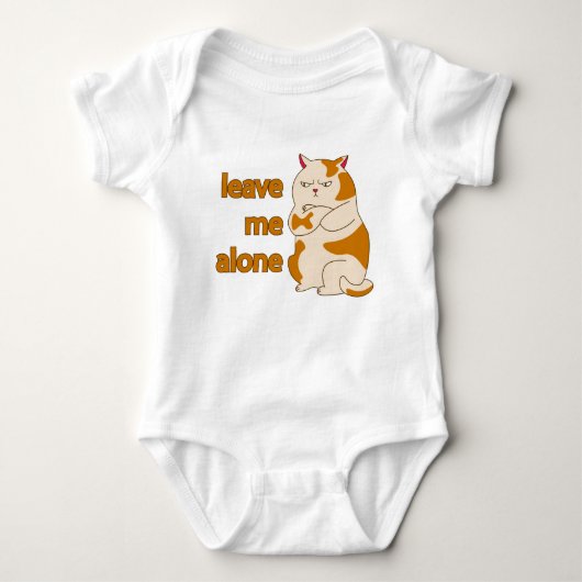 Moody fat cat leave me alone  romper (Voorkant)