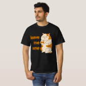 Moody fat cat leave me alone T-Shirt (Voorkant volledig)