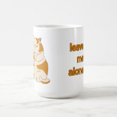 Moody fat kat laat me alleen koffie mok (Center)