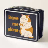 Moody fat kat laat me alleen met metalen lunchbox (Voorkant)