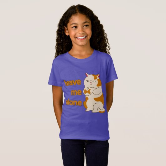 Moody fat kat laat me alleen T-Shirt (Voorkant volledig)