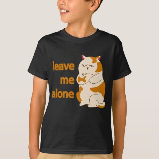 Moody fat kat laat me alleen T-Shirt (Voorkant)