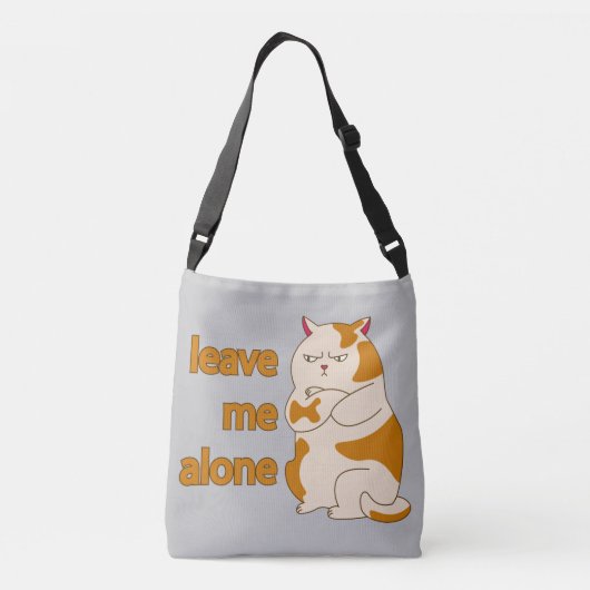 Moody fat laat me alleen crossbody tas (Achterkant)