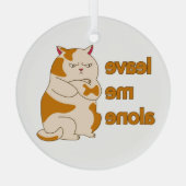 Moody fat laat me alleen glas ornament (Achterkant)