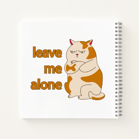 Moody fat laat me alleen notitieboek (Achterkant)