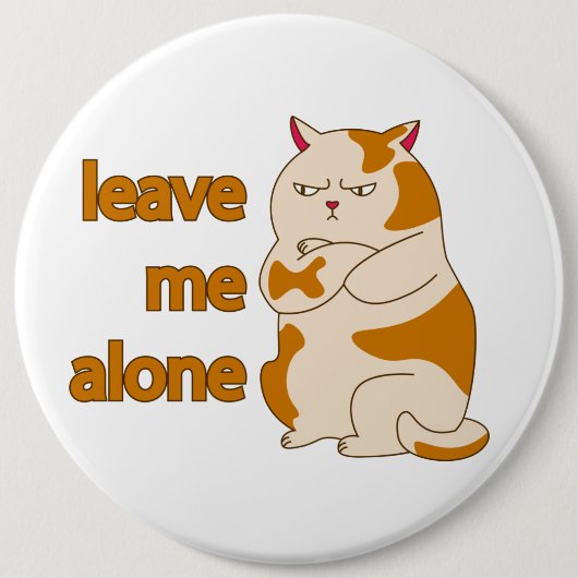 Moody fat laat me alleen ronde button 6,0 cm (Voorkant)
