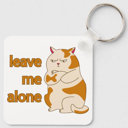 Moody fat laat me alleen sleutelhanger (Achterkant)